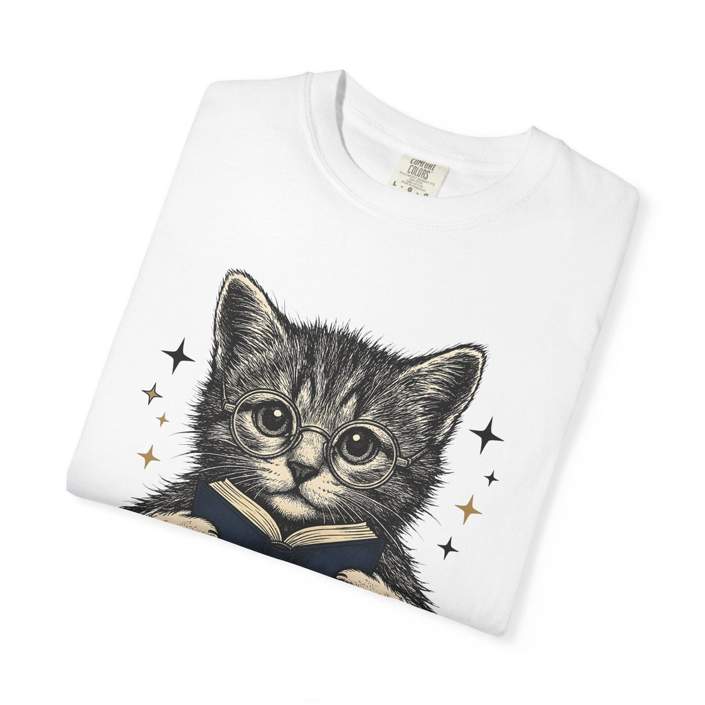 Cat Reading Shirt Novels Unisex Gift Cartoon Tee Kitten product image 5