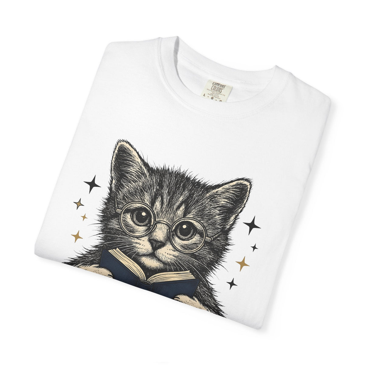 Cat Reading Shirt Novels Unisex Gift Cartoon Tee Kitten product image 5