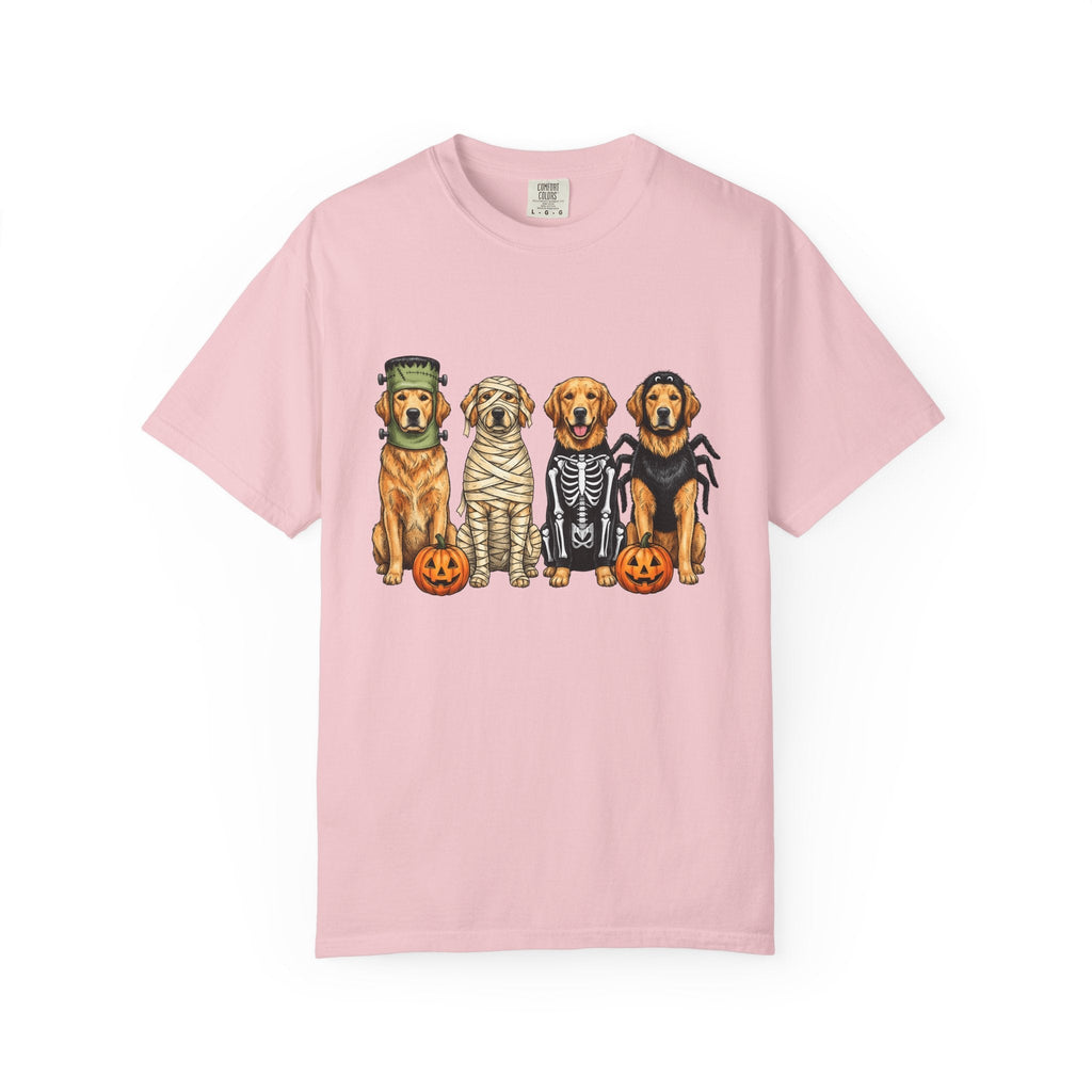 Golden Retriever Puppies Shirt Dog Spooky Gift Women Sketch product image 3