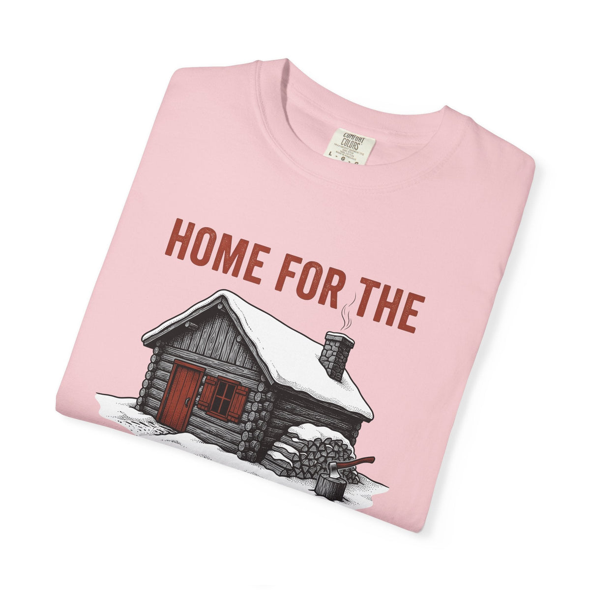 Log Cabin Shirt Christmas Winter Unisex Gift Vintage Tee product image 11