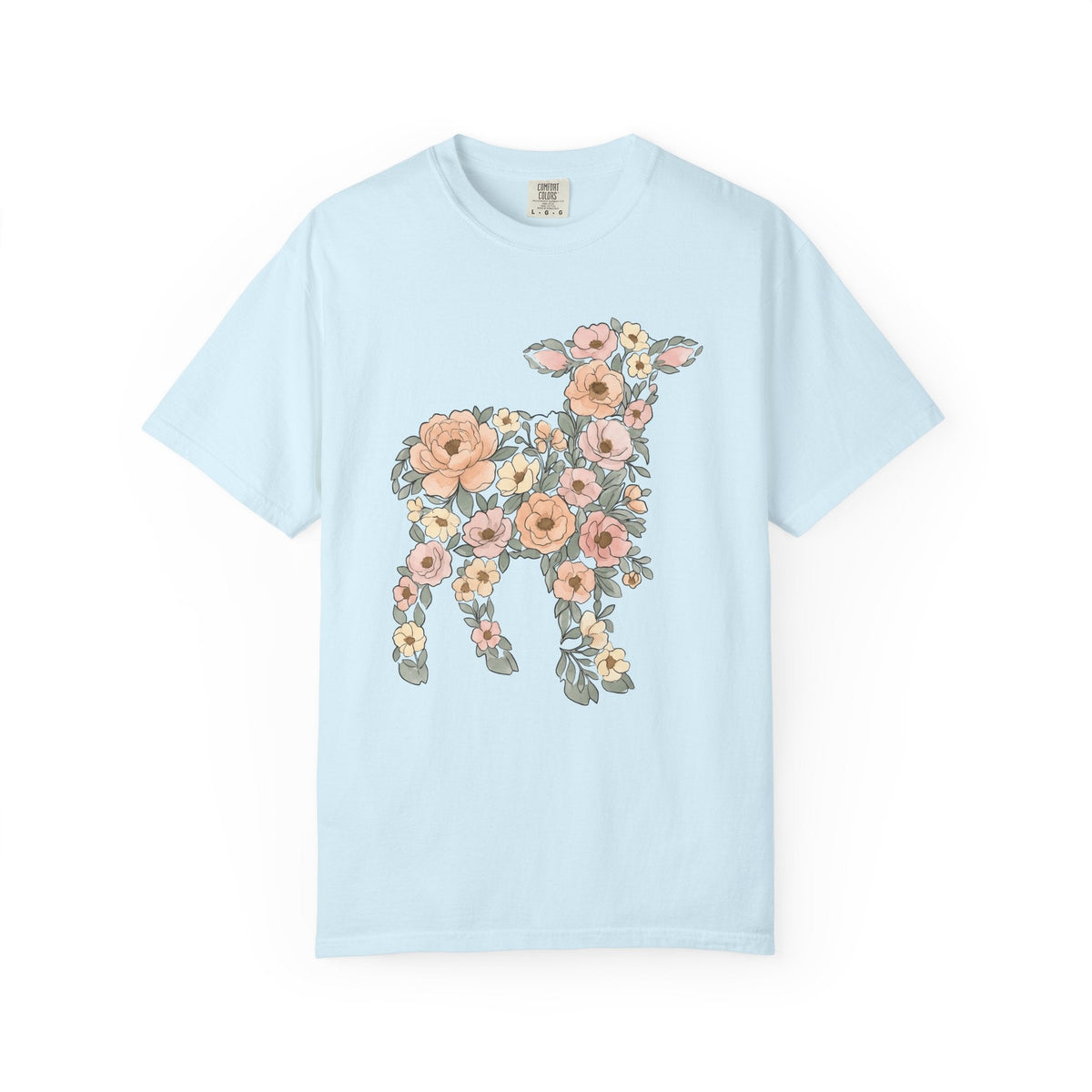 Floral Lamb Shirt Easter Spring Unisex Gift Watercolor Tee product image 2