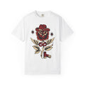 Rose Cowboy Hat Shirt Western Floral Unisex Gift Tattoo Tee Cowboy Hat T-Shirt