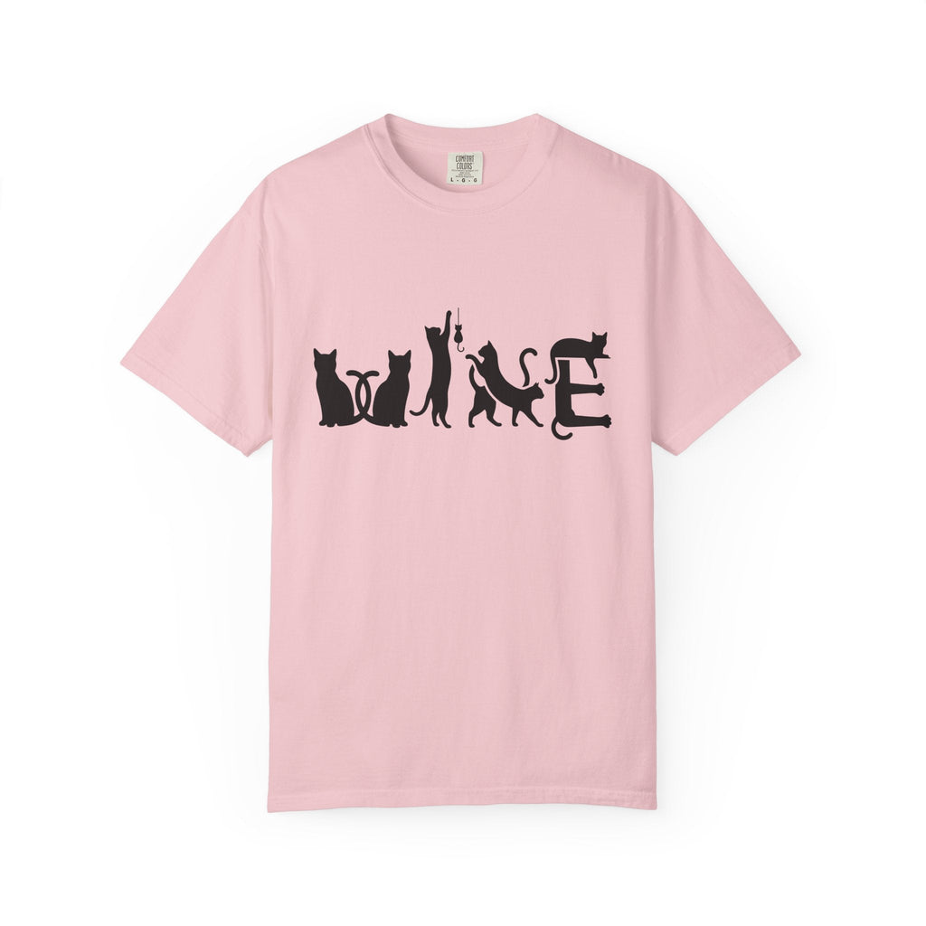 Cat Outline Shirt Animals Unisex Gift Simple Tee Kitten product image 3
