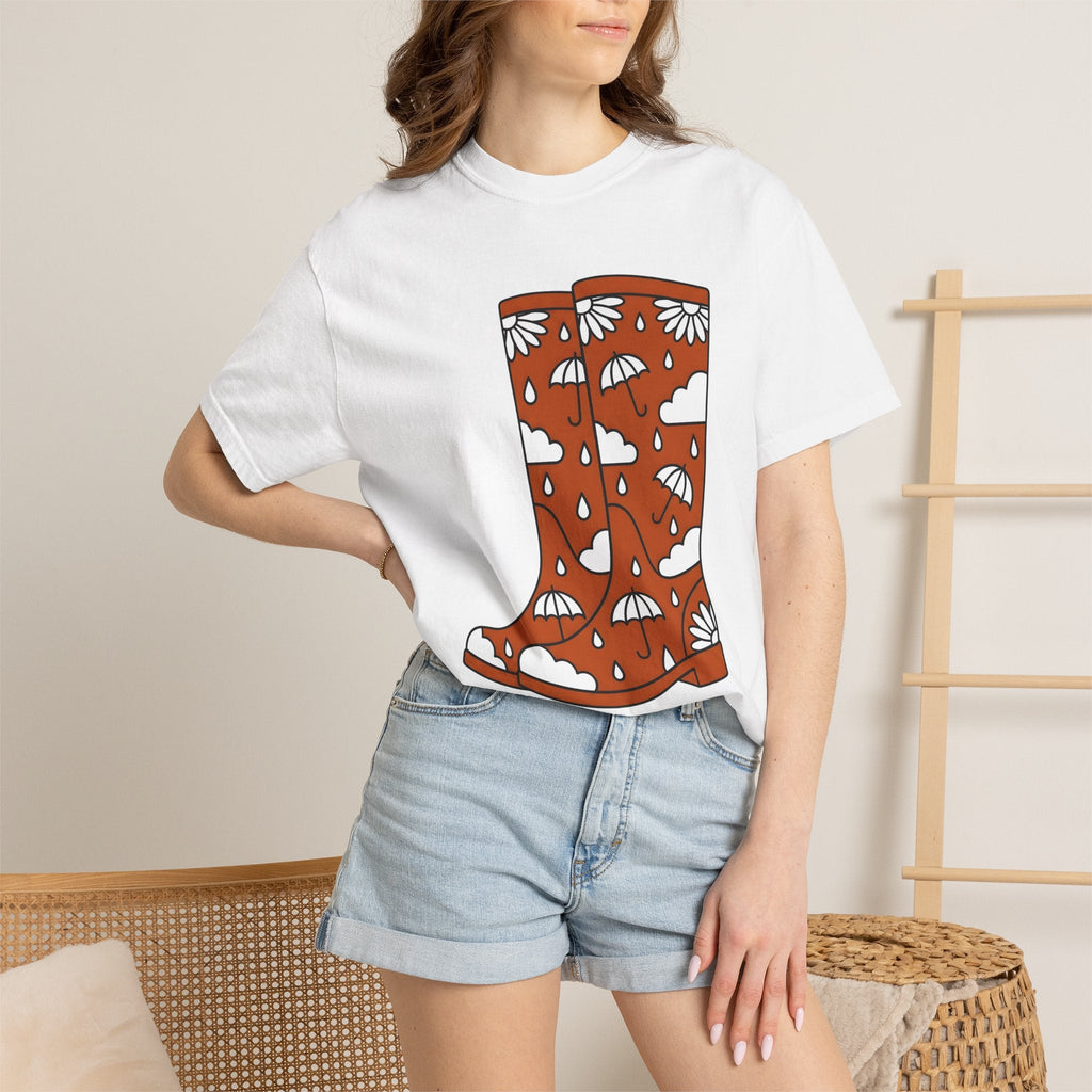 Rain Footwear Shirt Easter Nature Gift Women Fun Tee Boots product image 6