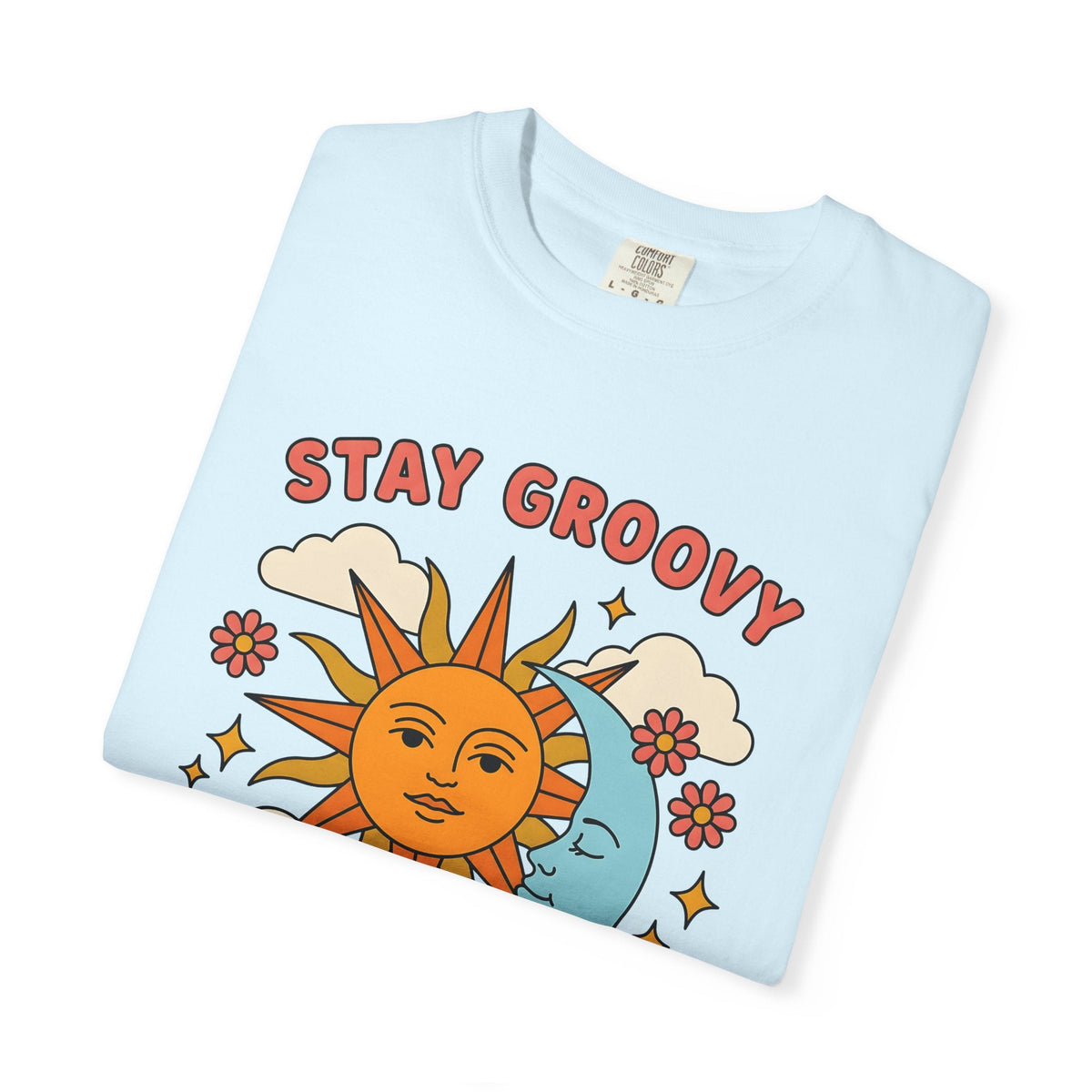 Sun Moon Print Shirt Boho Chic Stars Unisex Gift Funky Tee product image 8