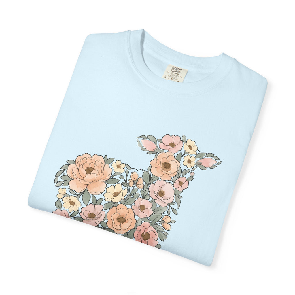 Floral Lamb Shirt Easter Spring Unisex Gift Watercolor Tee product image 8