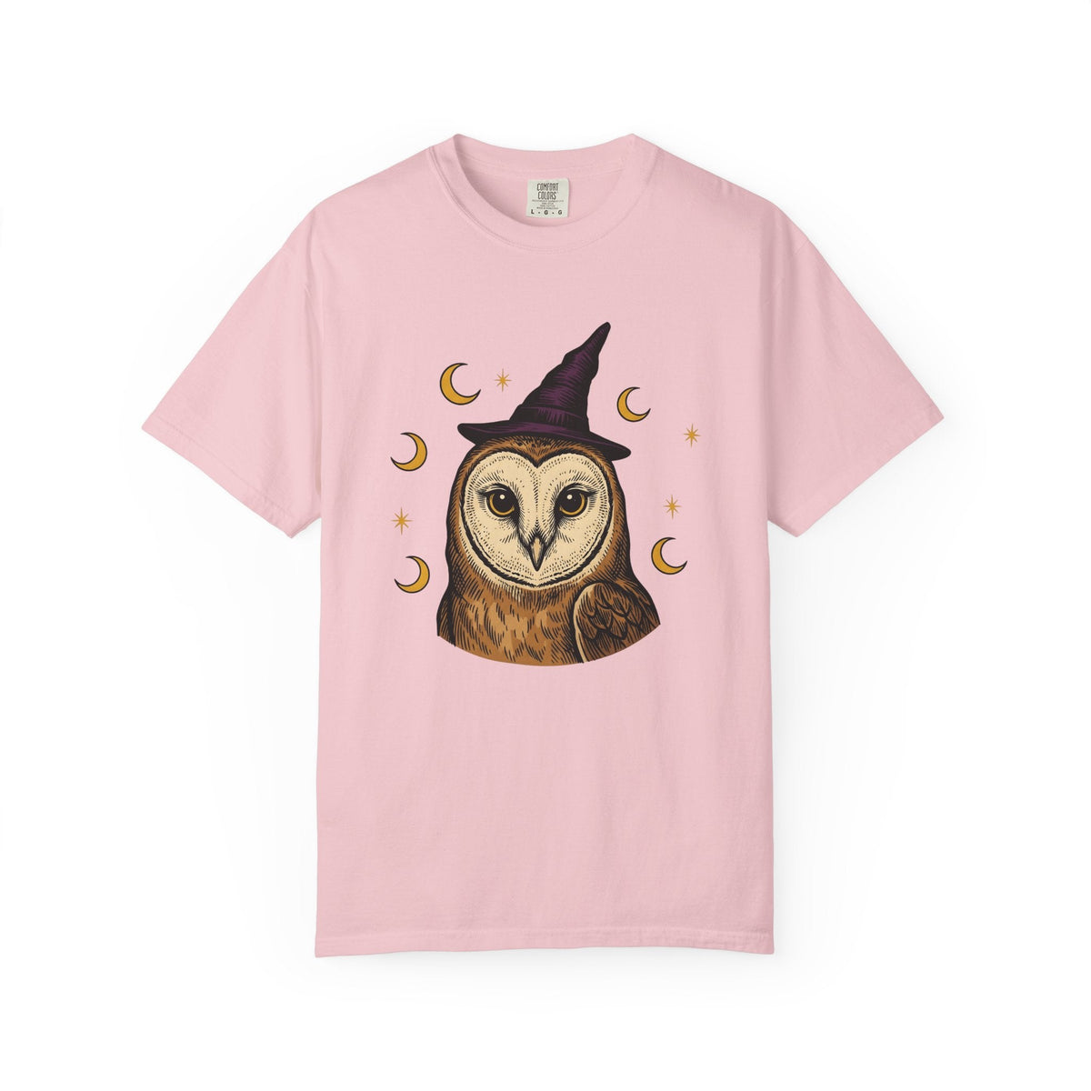 Owl Wizard Hat Shirt Halloween Wildlife Unisex Gift Sketch Tee Wizard Hat