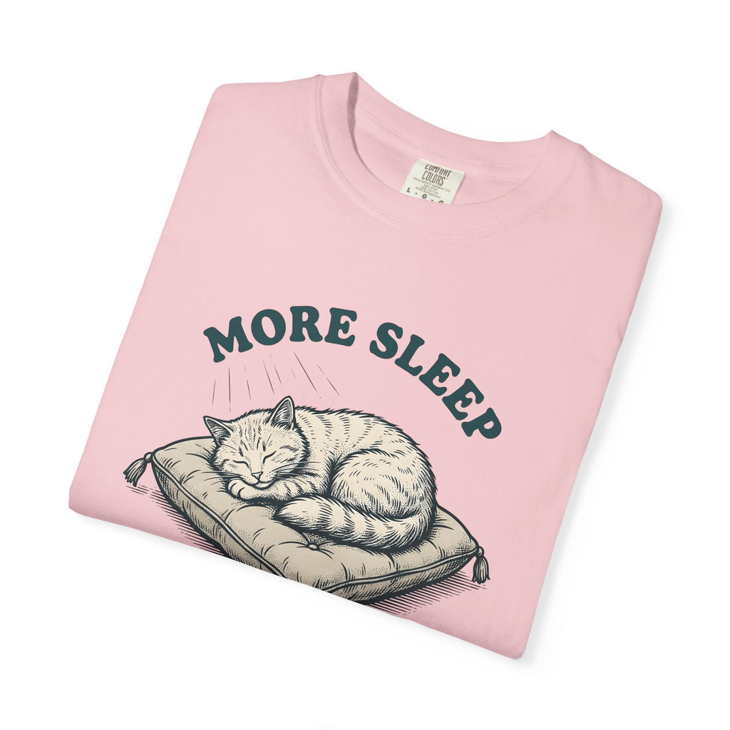 Sleeping Cat Shirt Animal Unisex Gift Hand Drawn Tee Kitten product image 11