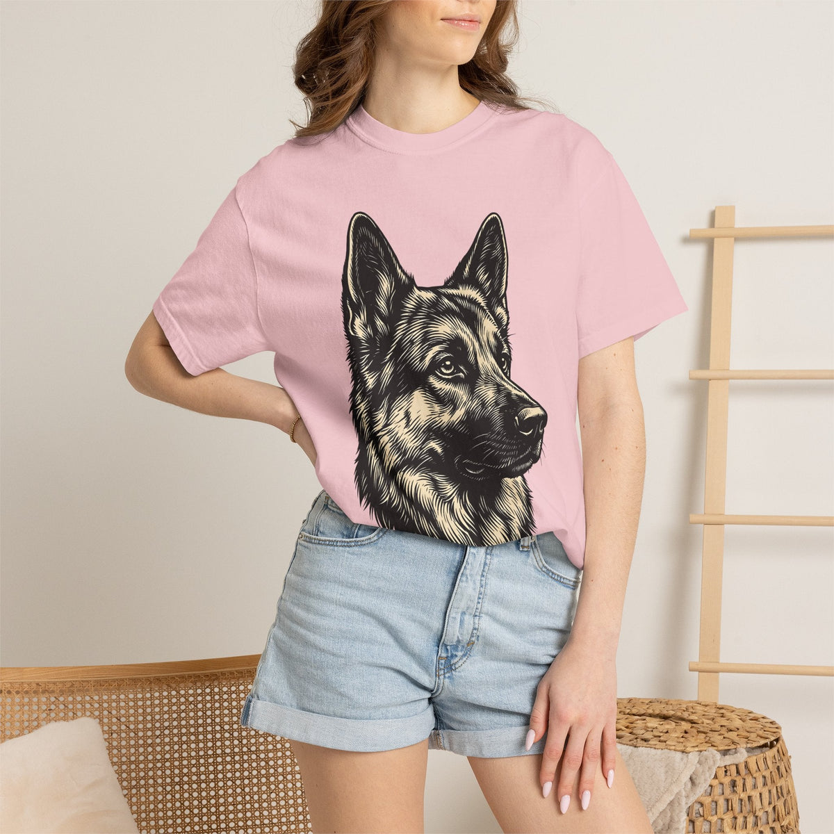 German Shepherd Shirt Dog Companion Unisex Gift Outline Tee product image 12