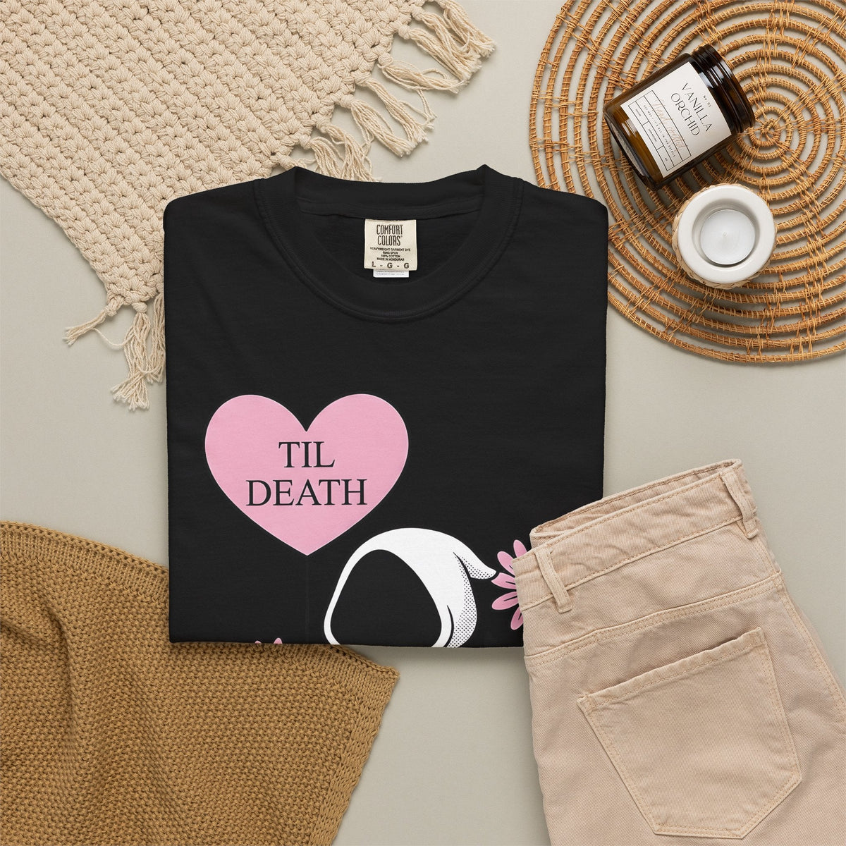 Skull Grim Shirt Halloween Macabre Unisex Gift Line Art Tee product image 16