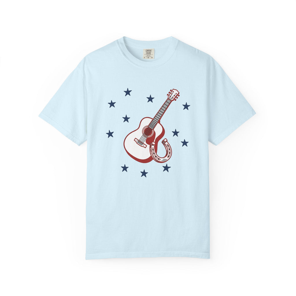 Guitar Horseshoe Shirt America Farm Unisex Gift Vintage Tee product image 2