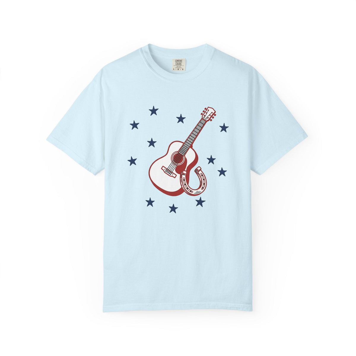 Guitar Horseshoe Shirt America Farm Unisex Gift Vintage Tee product image 2