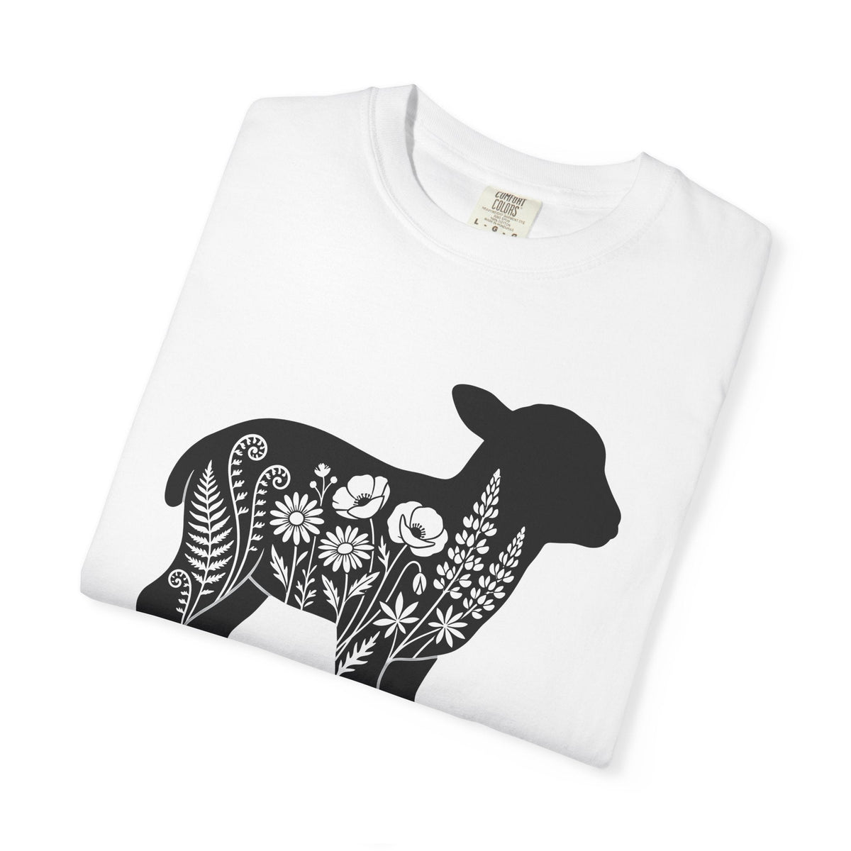 Lamb Flower Shirt Easter Nature Unisex Gift Shadow Tee product image 5