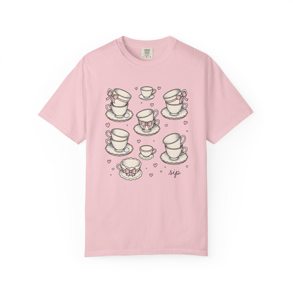 Tea Cups Shirt Coffee Tea Unisex Gift Kawaii Tee Teacup T-Shirt Coffee Fan Tea