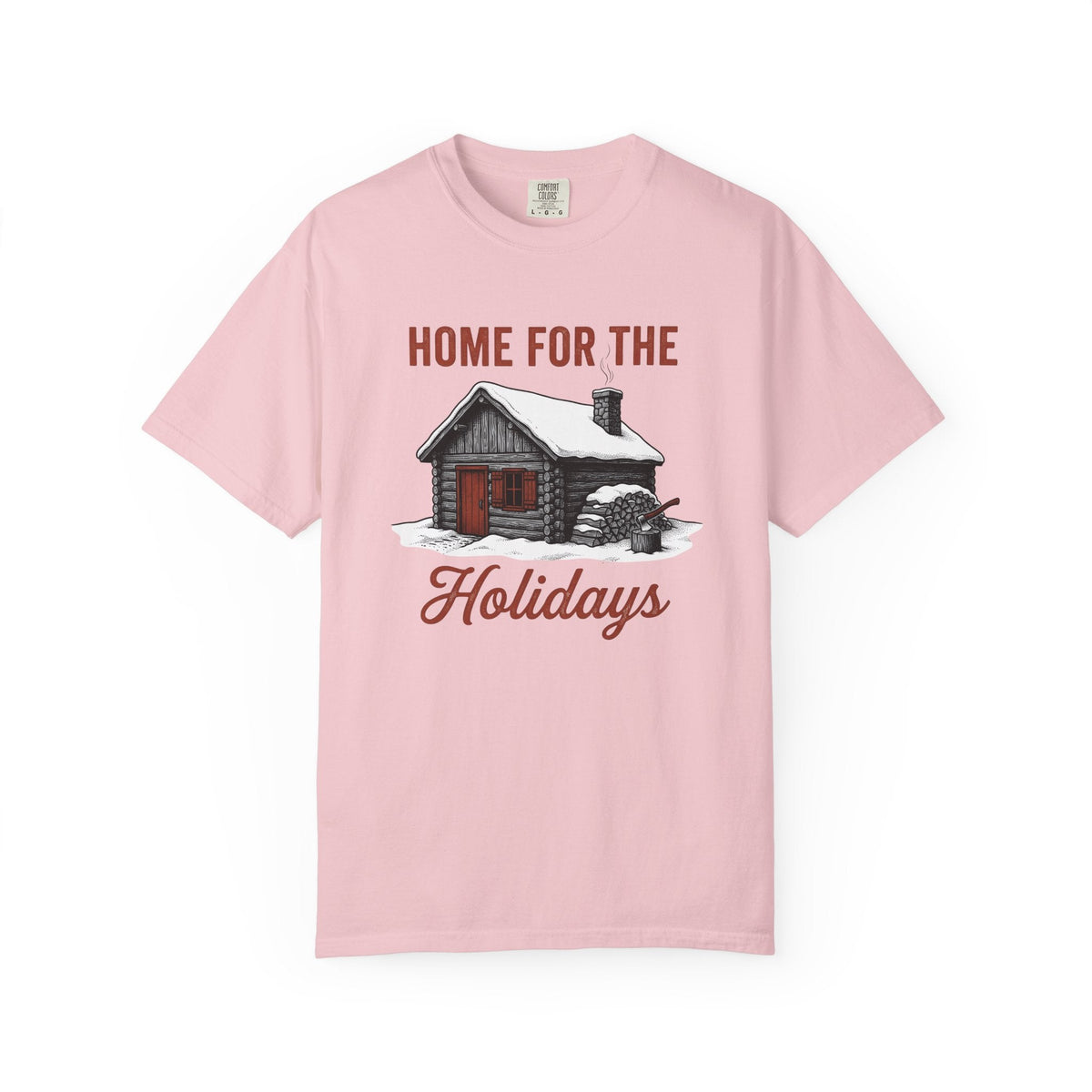 Log Cabin Shirt Christmas Winter Unisex Gift Vintage Tee product image 3