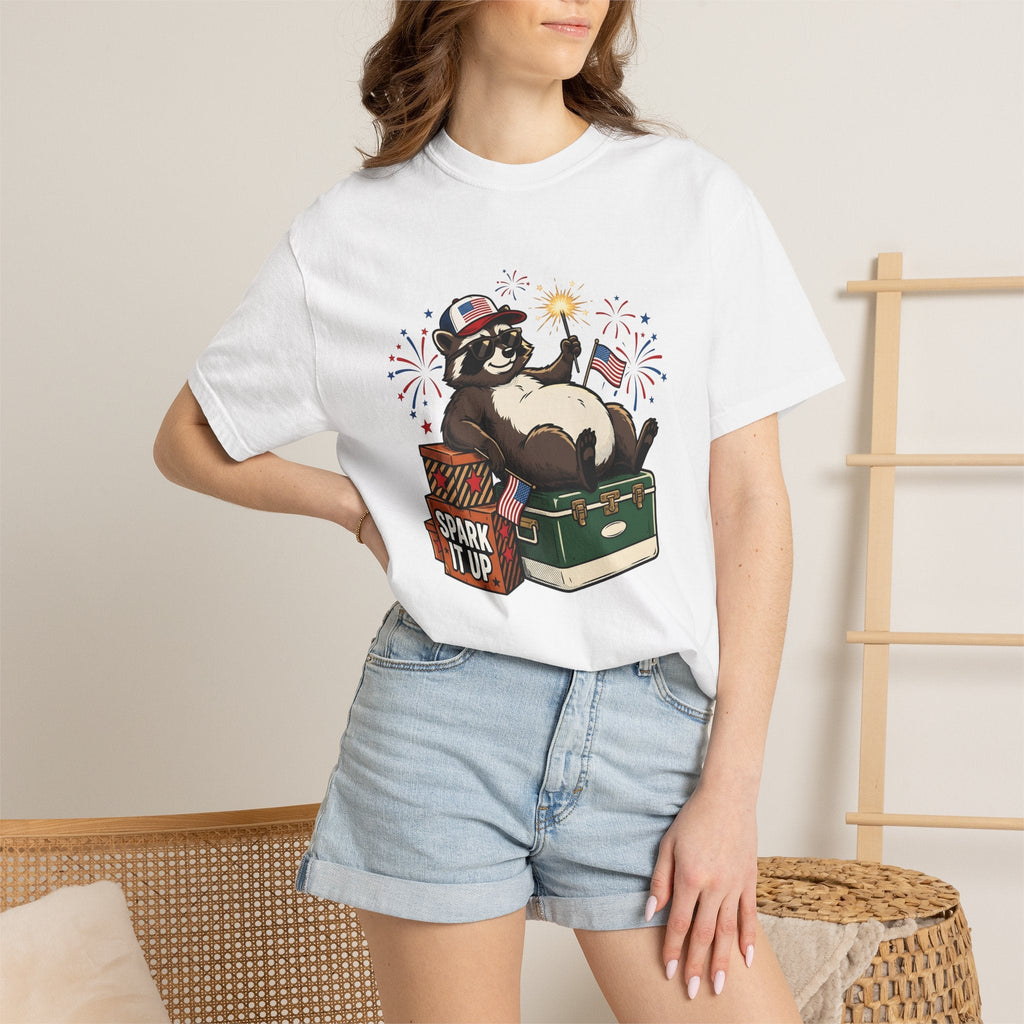 Raccoon Usa Shirt 4th Of July Wildlife Unisex Gift Comic product image 6