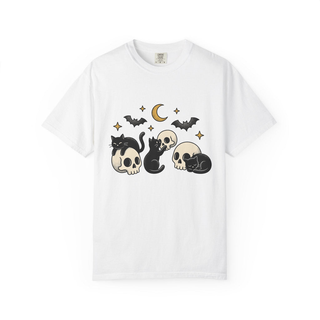 Black Cats Shirt Cat Halloween Unisex Gift Tattoo Style Tee product image 1