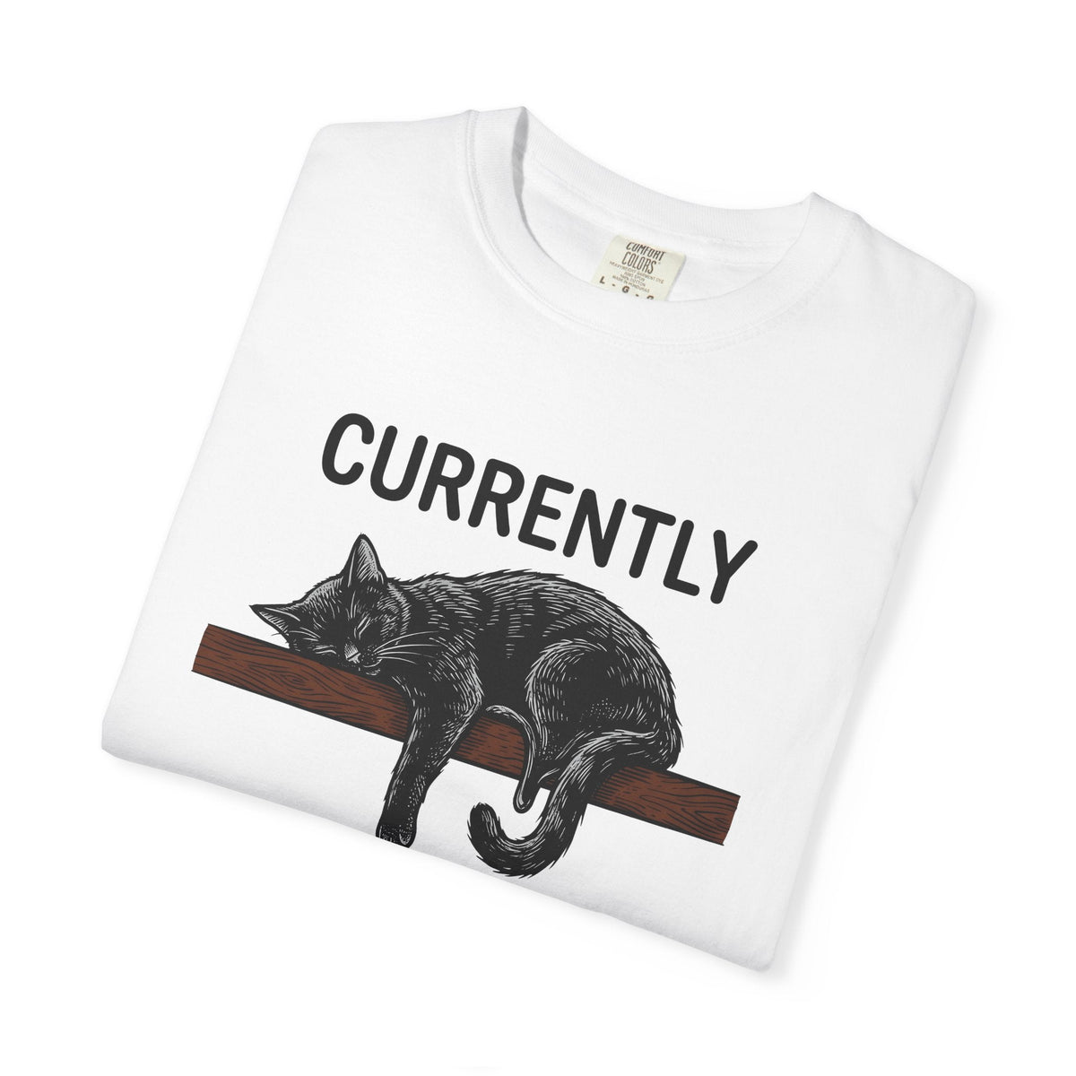 Sleeping Cat Shirt Humor Unisex Gift Hand Drawn Tee Kitten product image 5