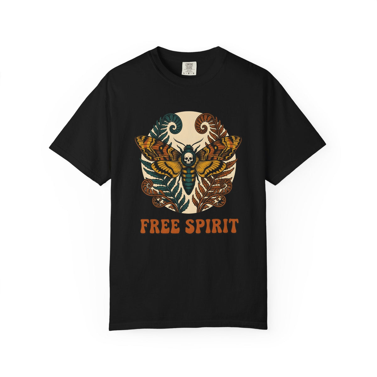 Moth Skull Shirt Boho Chic Gothic Unisex Gift Psychedelic product image 4
