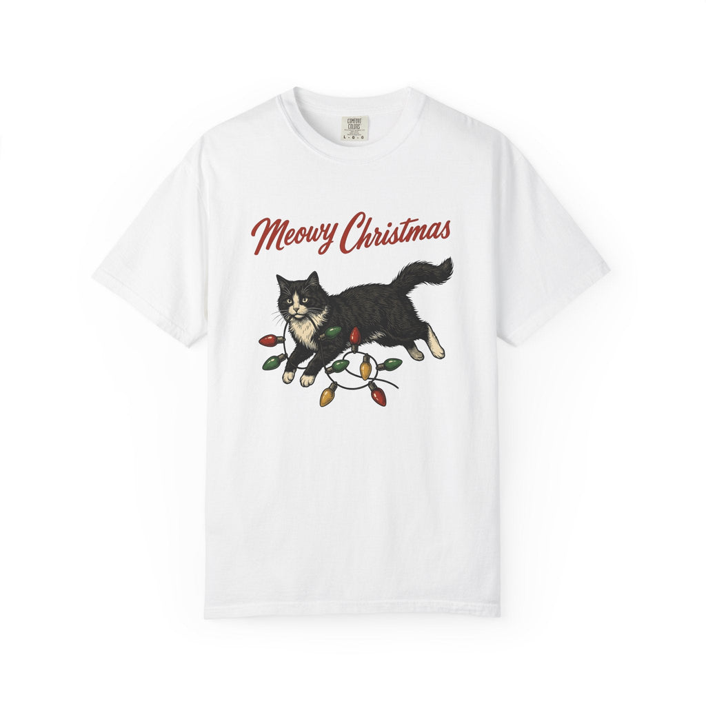 Black Kitty Shirt Christmas Animal Unisex Gift Sketch Tee product image 1