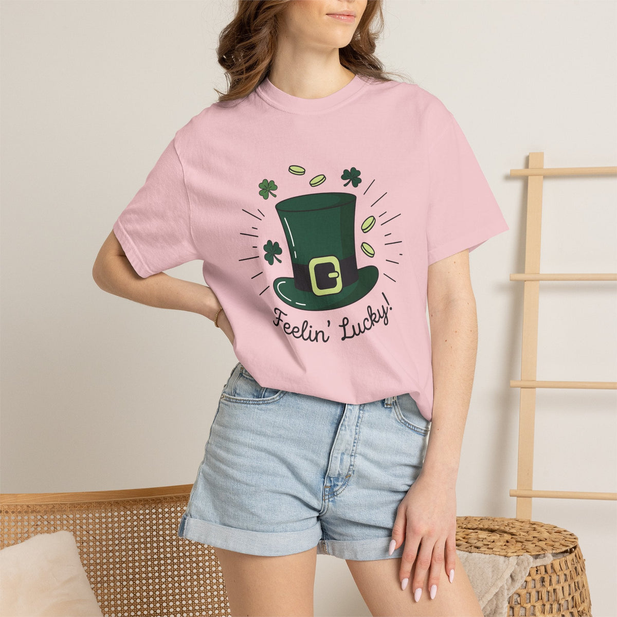 Leprechaun Hat Shirt St Patrick's Day Festival Unisex Gift Hand Drawn Tee Top