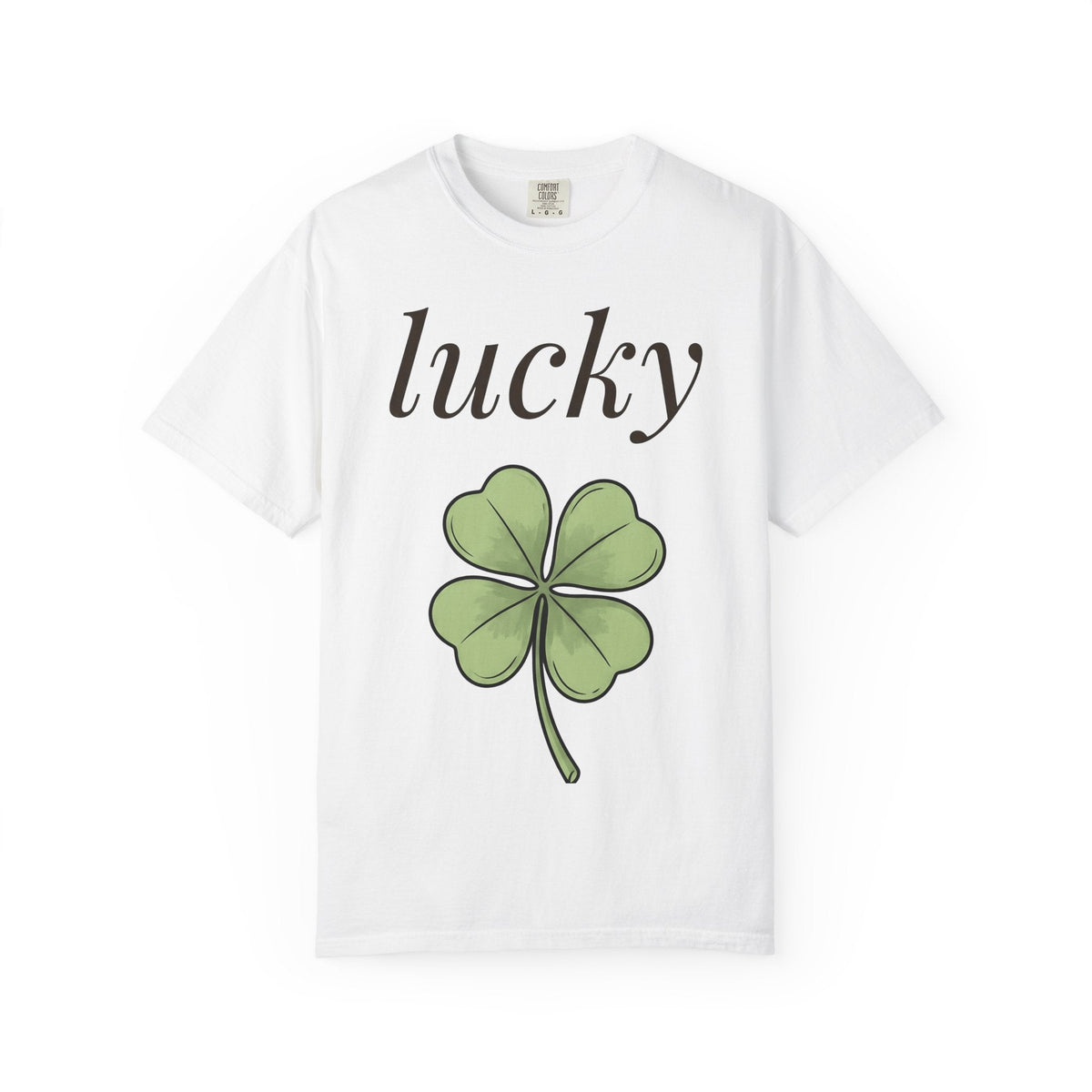 Four Leaf Clover Shirt Holiday Luck Unisex Gift Hand Drawn product image 1