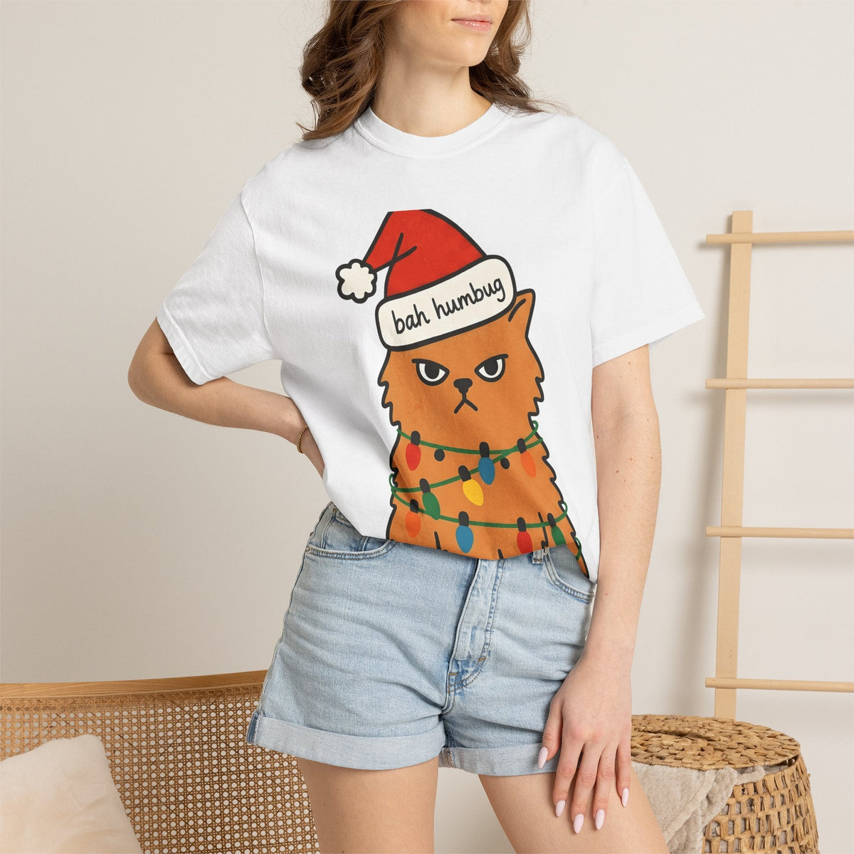 Annoyed Cat Shirt Christmas Comedy Unisex Gift Illustration product image 6