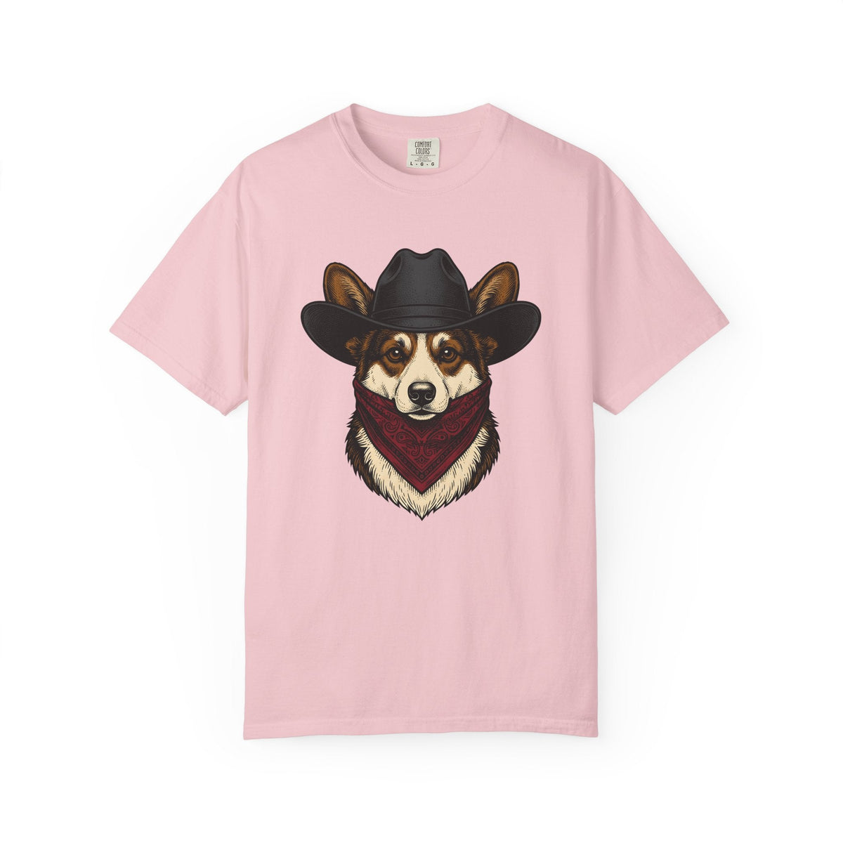 Corgi Cowboy Shirt Dog Western Unisex Gift Detailed Tee product image 3