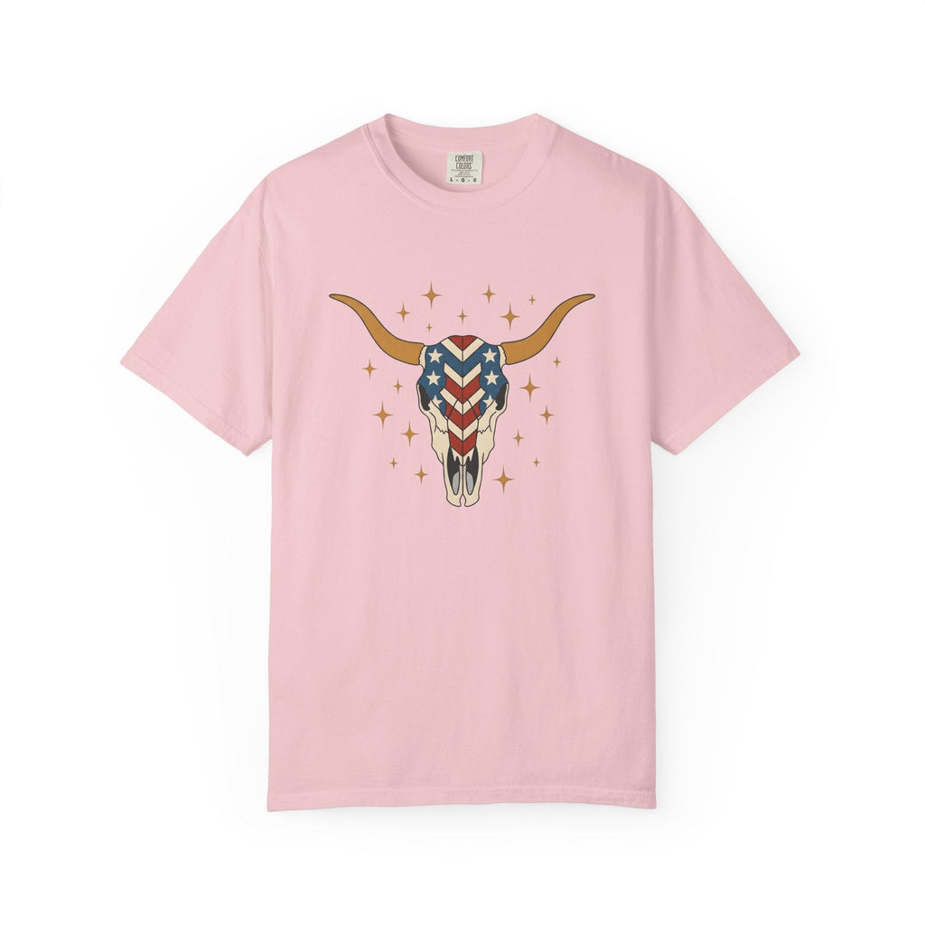 Longhorn Skull Shirt 4th Of July American Gift Women Tribal product image 3