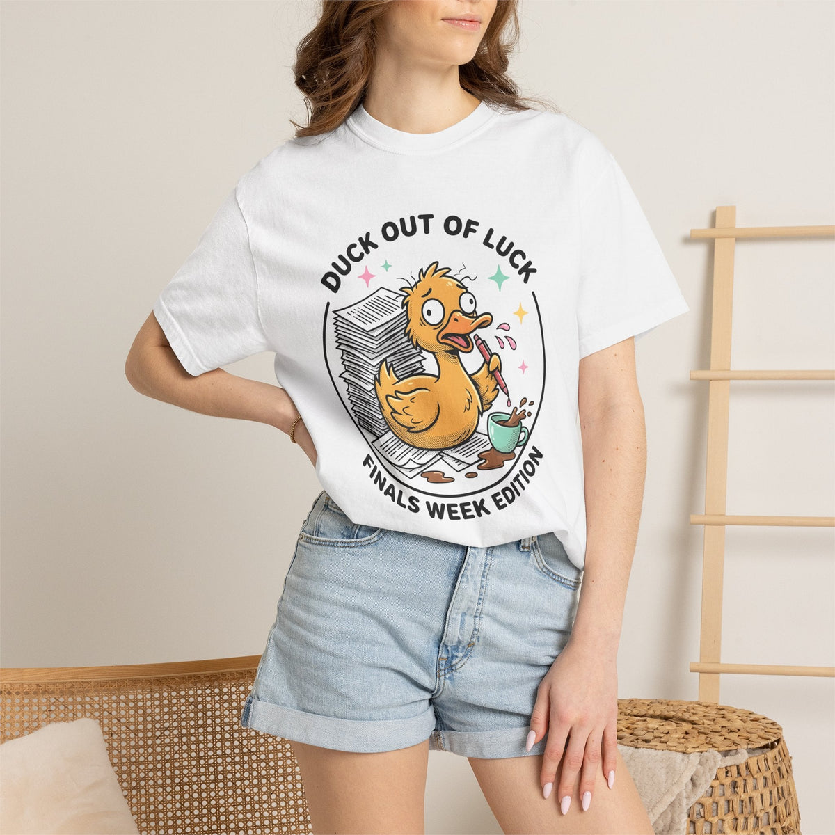 Anxious Duck Shirt Teachers Pupil Unisex Gift Comic Tee product image 6