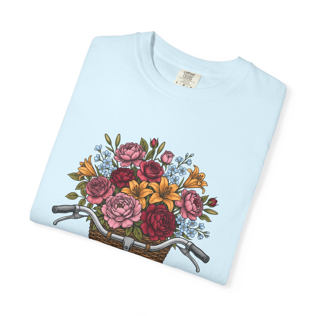 Cycle Basket Flowers Shirt Easter Petals Unisex Gift Floral product image 8