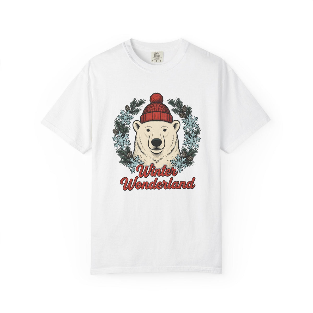 White Bear Shirt Christmas Wildlife Unisex Gift Sketch Tee product image 1