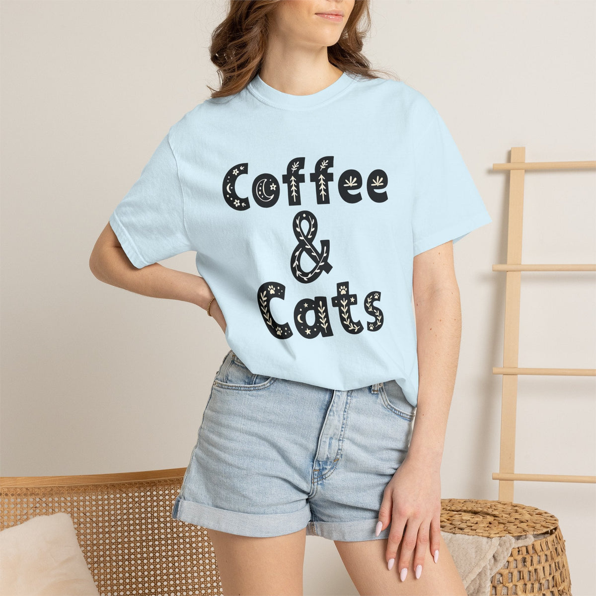 Coffee Cat Shirt Pet Unisex Gift Boho Tee Kitty T-Shirt Fan product image 9