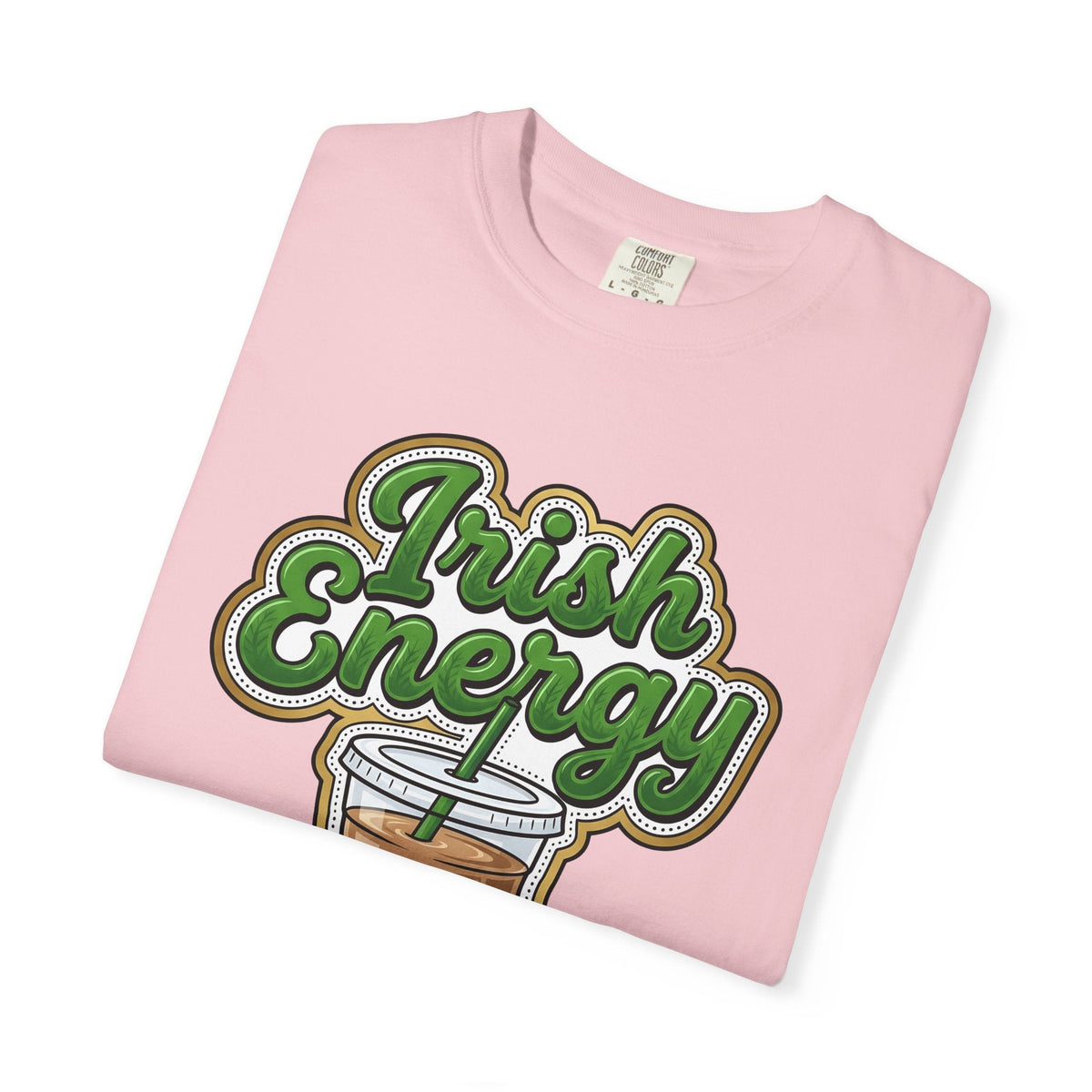 Iced Latte Glass Shirt St Patrick's Day Mocha Unisex Gift Comic Tee Coffee Cup