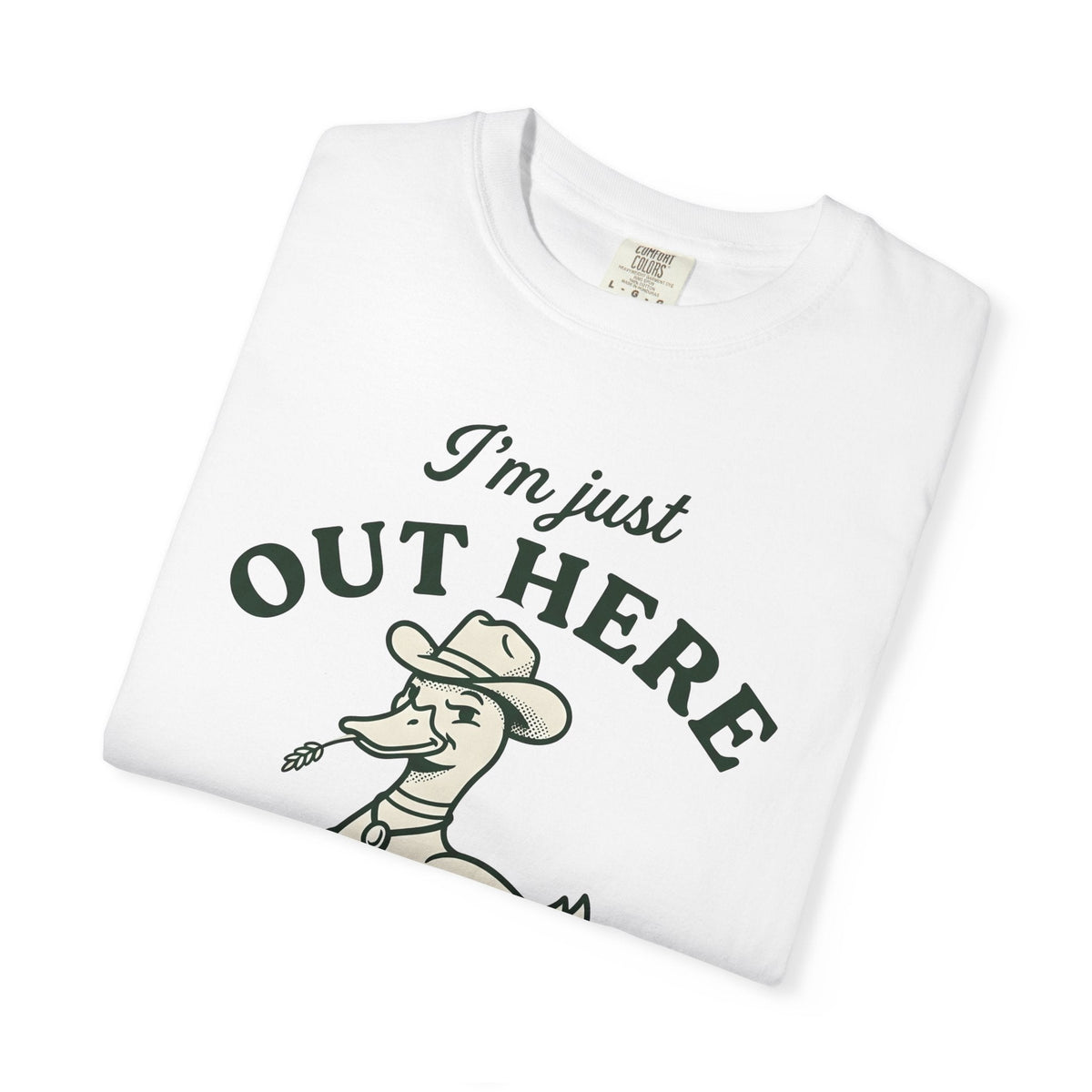 Western Duck Shirt Funny Wildlife Gift Women Comic Tee Duck T-Shirt Humor Fan Cartoon Tshirt Wildlife Graphic Retro Western Hat Tshirt