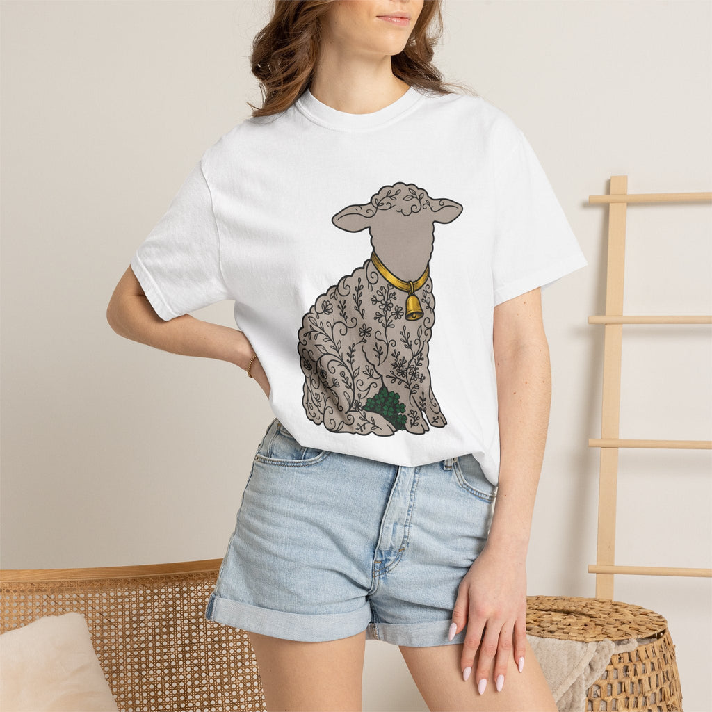 Lamb Floral Shirt Easter Farmhouse Unisex Gift Hand Drawn product image 6