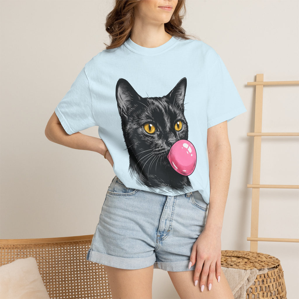 Dark Cat Shirt Funny Gift Women Pop Art Tee Black T-Shirt product image 9