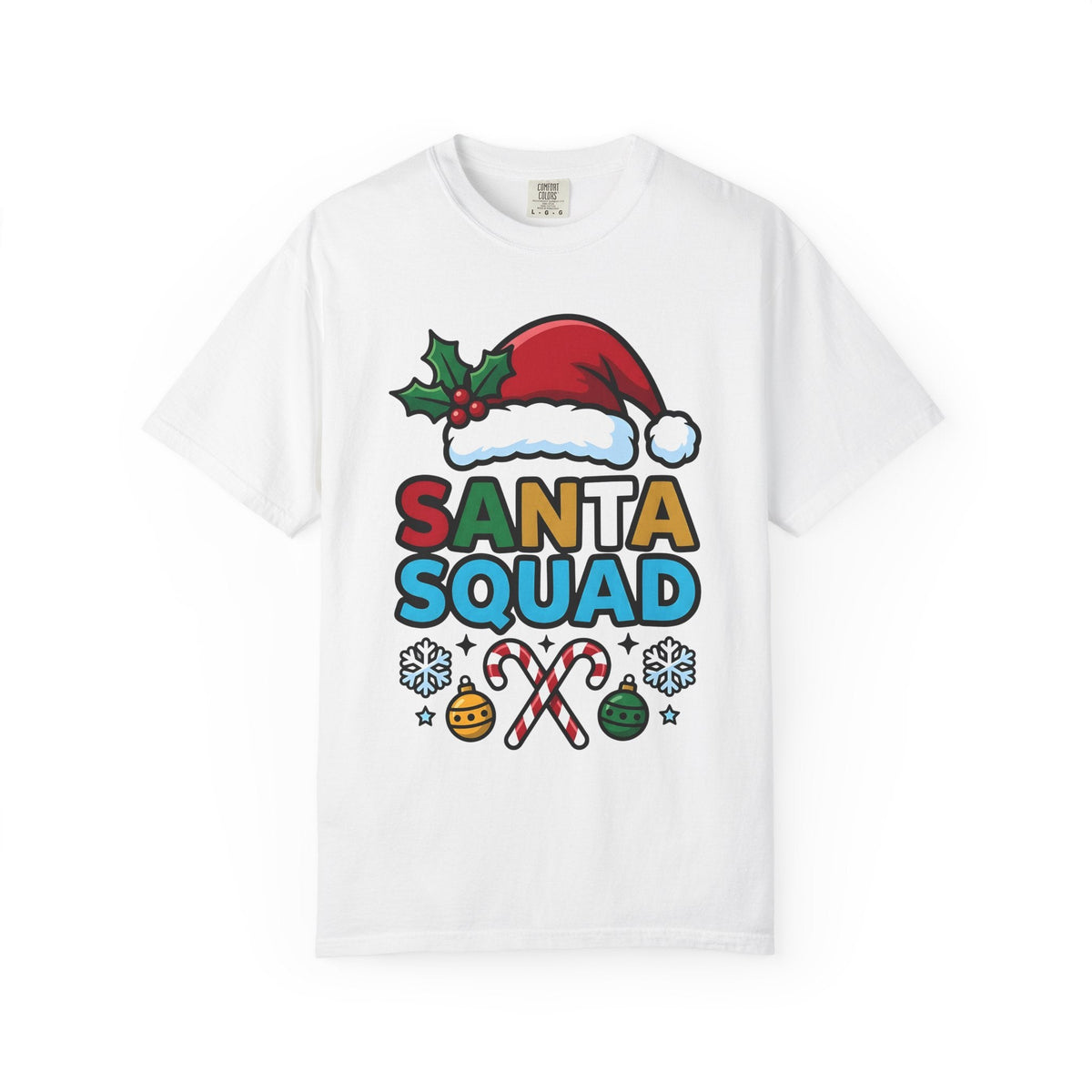 Santa Cap Candy Cartoon T-Shirt – Christmas Festive Design, Unisex Graphic Tee