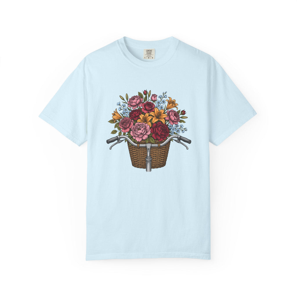 Cycle Basket Flowers Shirt Easter Petals Unisex Gift Floral product image 2