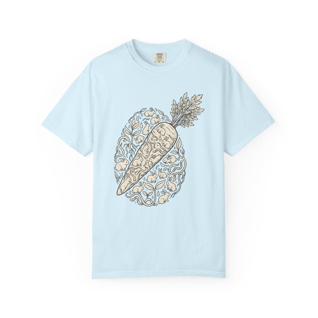 Bunny Vegetable Shirt Easter Pets Unisex Gift Line Art Tee product image 2