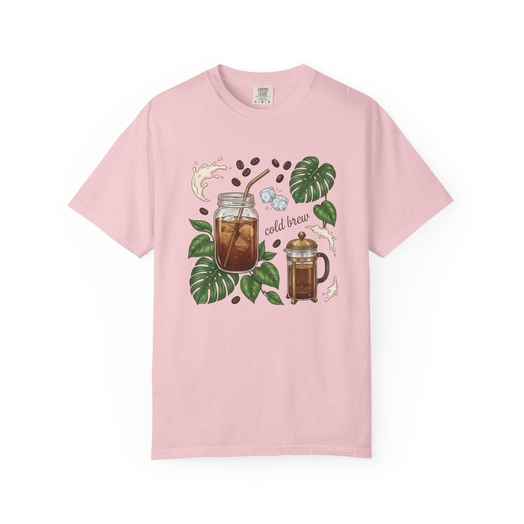 Iced Coffee Jar Shirt Coffee Foodie Unisex Gift Hand Drawn Tee Cold Brew T-Shirt