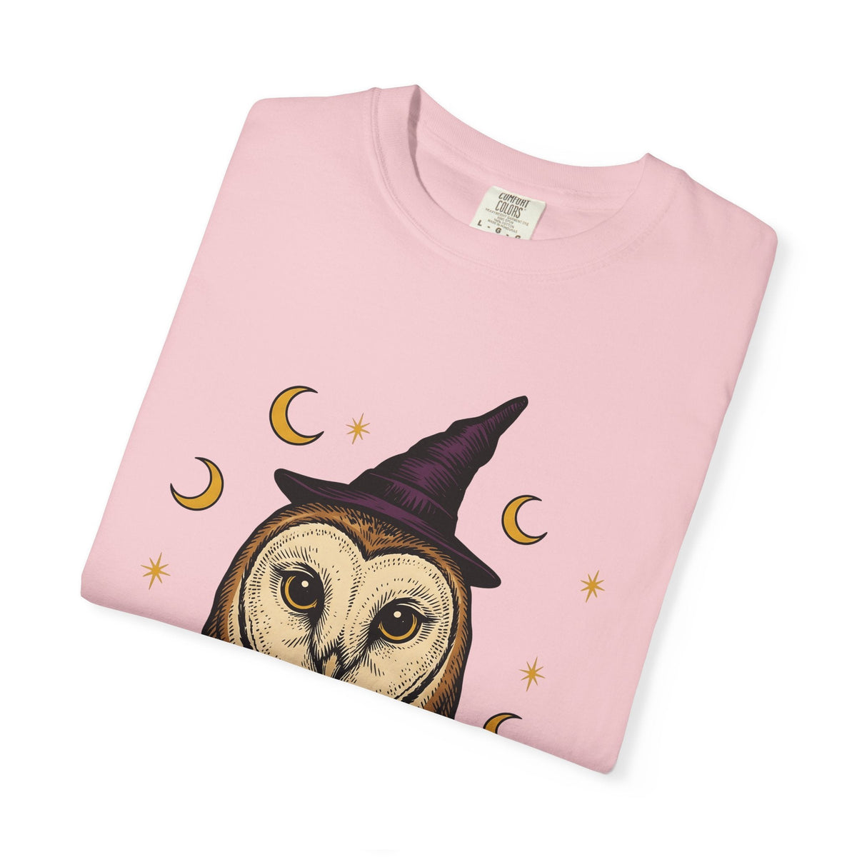 Owl Wizard Hat Shirt Halloween Wildlife Unisex Gift Sketch Tee Wizard Hat