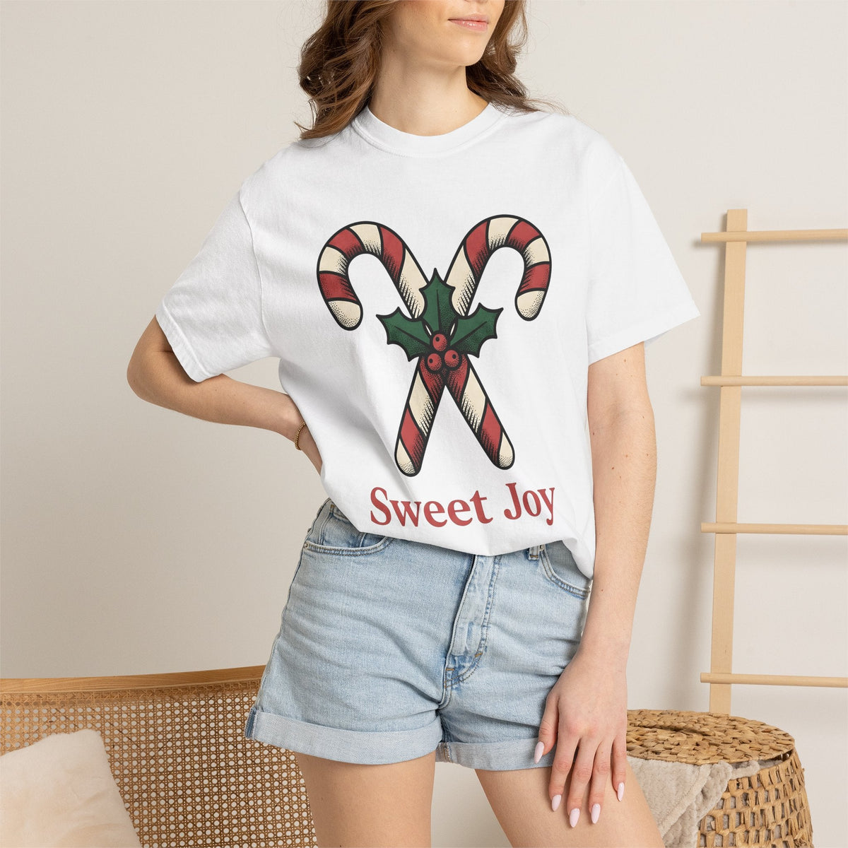 Christmas Sticks Shirt Celebration Unisex Gift Shabby Chic product image 6