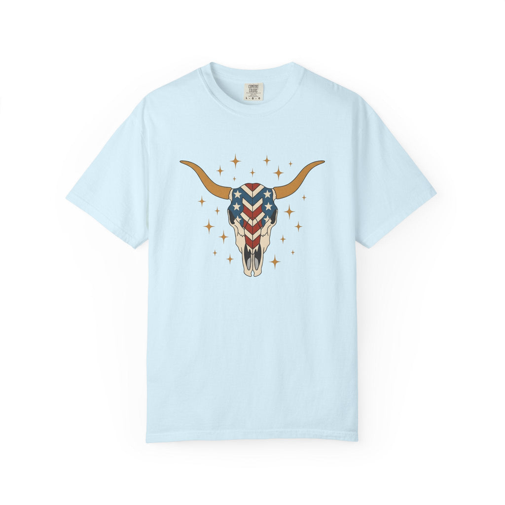 Longhorn Skull Shirt 4th Of July American Gift Women Tribal product image 2