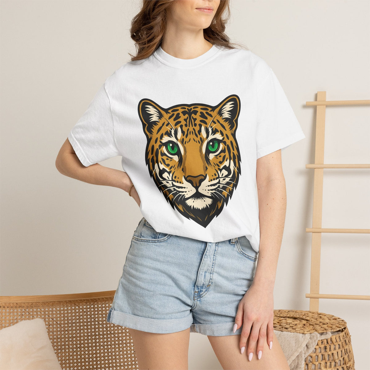 Leopard Face Shirt Cat Wildlife Unisex Gift Graphic Tee product image 6