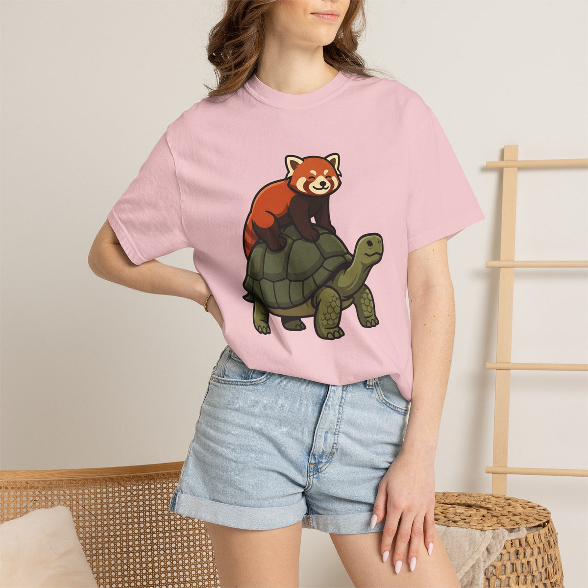 Red Panda Tortoise Shirt Animals Buddies Unisex Gift Sweet product image 12