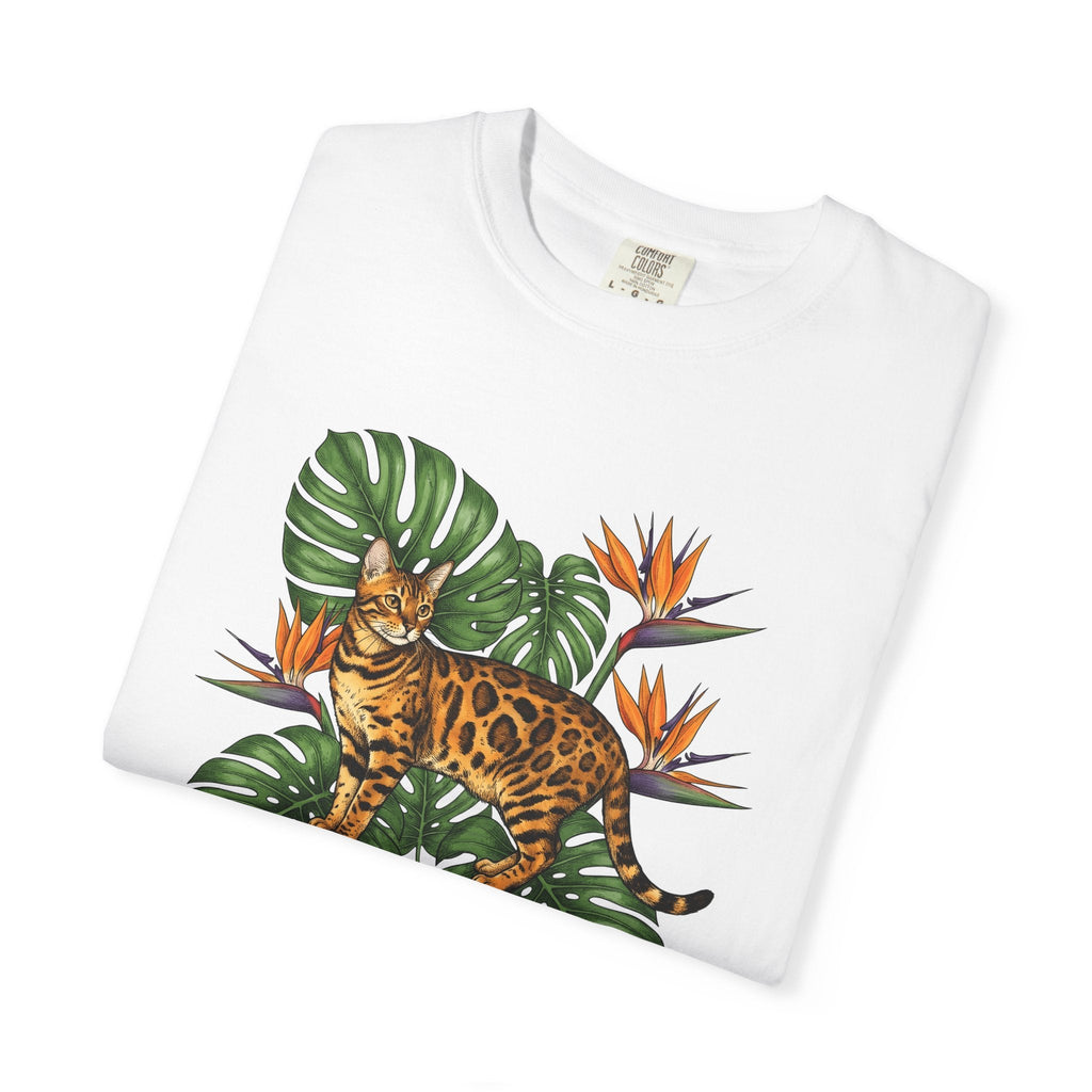 Bengal Kitten Shirt Cat Rainforest Gift Women Floral Tee product image 5