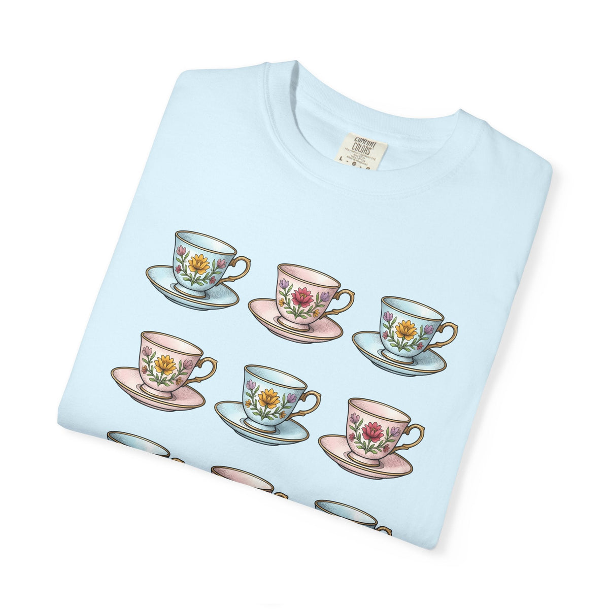 Flower Tea Cup Shirt Easter Drink Unisex Gift Classic Tee Teacup T-Shirt Easter