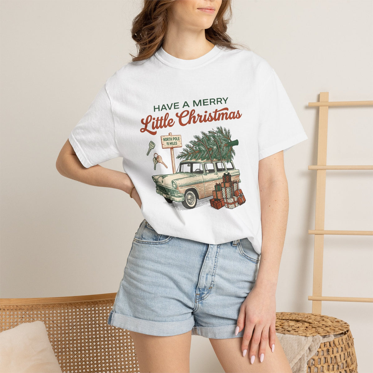 Vintage Car Shirt Christmas Holiday Unisex Gift Hand Drawn product image 6