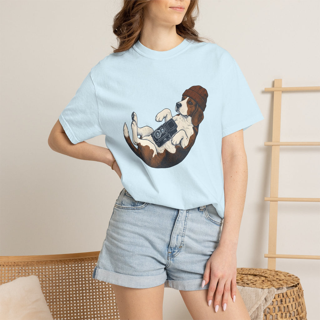 Beagle Puppy Shirt Dog Camera Gear Gift Women Sketch Tee product image 9
